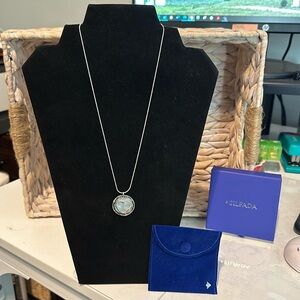 Silpada Sterling Silver Mother of Pearl “Lighthearted” Necklace - Brand New